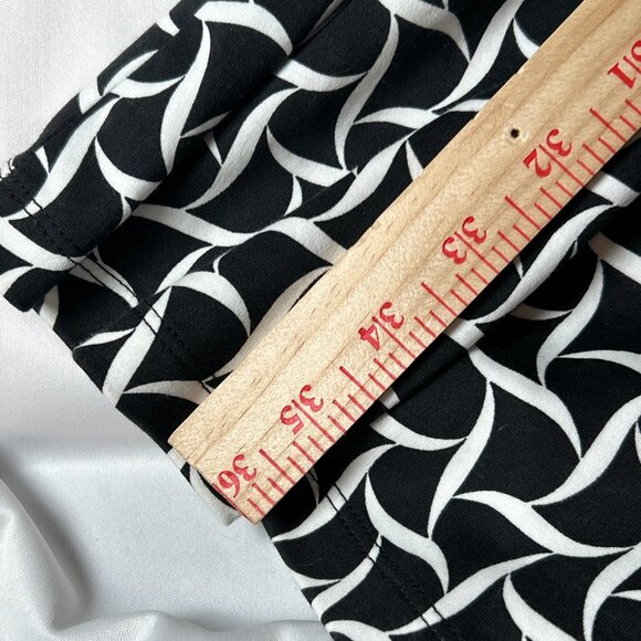 New York & Co Small Sleeveless Midi A Line Dress With Pockets Black White NWT - Picture 10 of 12